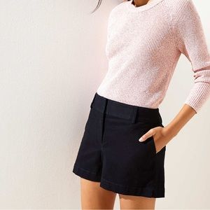 black cotton loft shorts